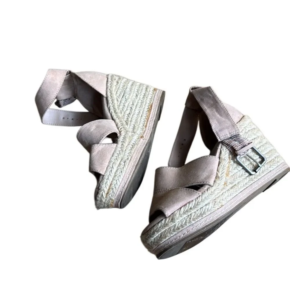Target Blush Pink Espadrille Wedge Sandals 8